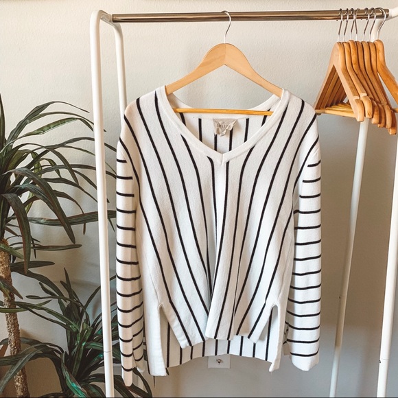 Lulus Sweaters - Lulu's Moon River Rothwell Vertical Stripe Sweater